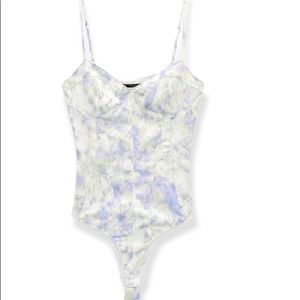 Zara light purple/green tye dye bodysuit